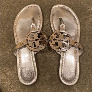 Tory Burch silver sandals